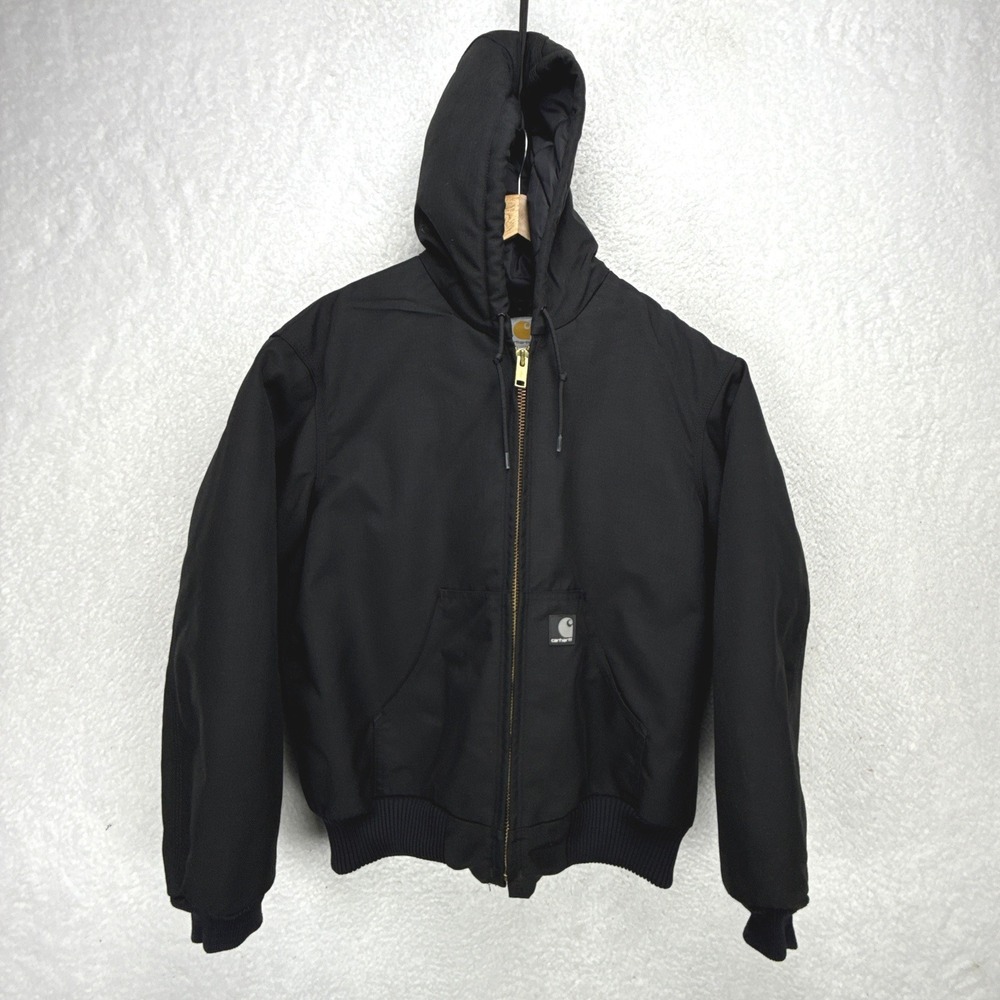 Carhartt Active Jacket Nylon Quilt‎ Lined Mens Small J133 BLK Black